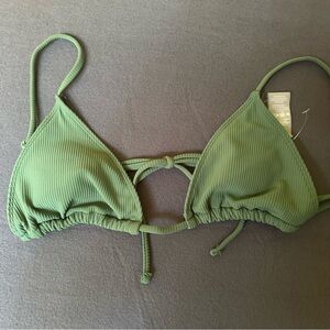 Double Zero Green String Bikini Top Swimsuit